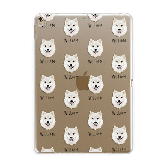 Finnish Lapphund Icon with Name Apple iPad Gold Case