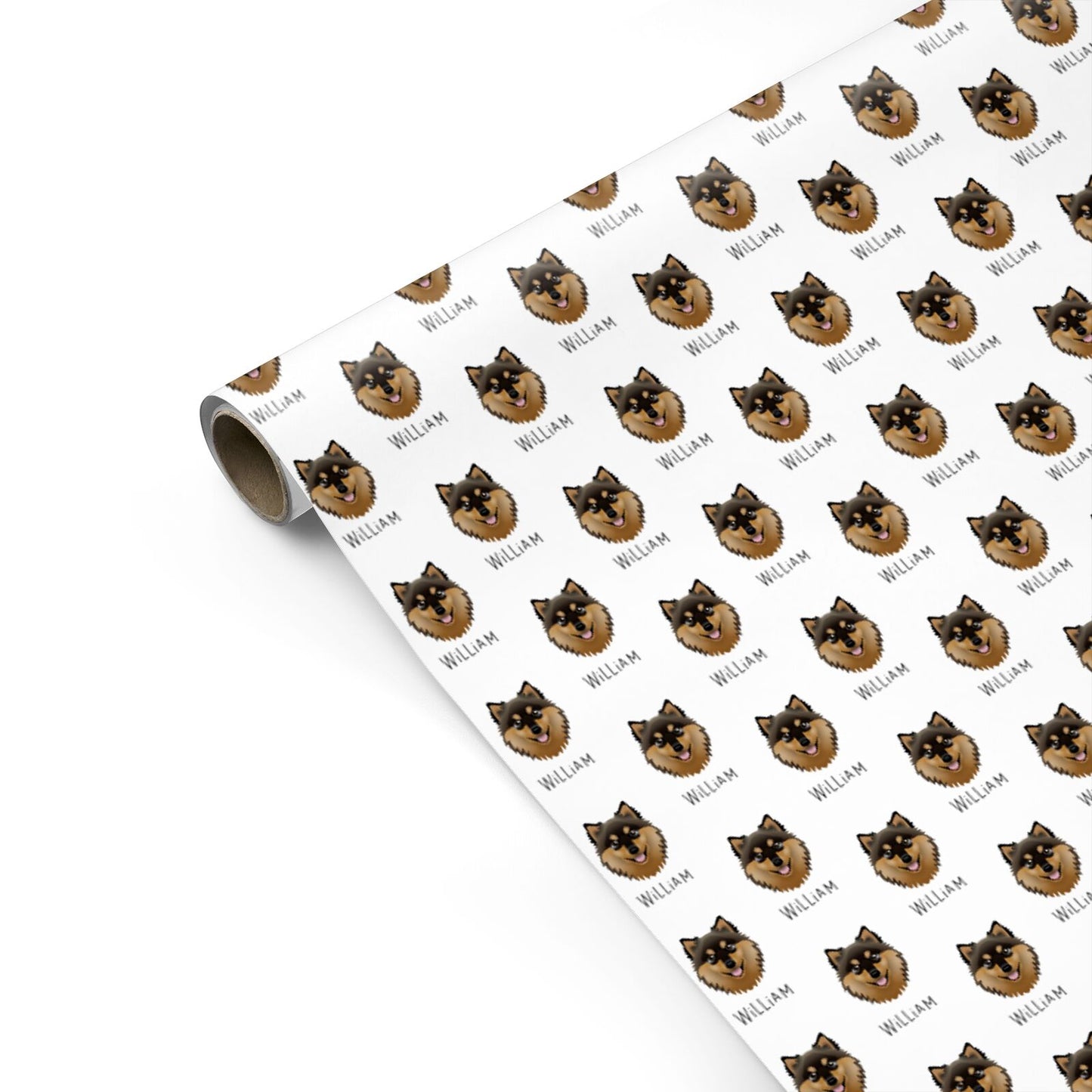 Finnish Lapphund Icon with Name Personalised Gift Wrap