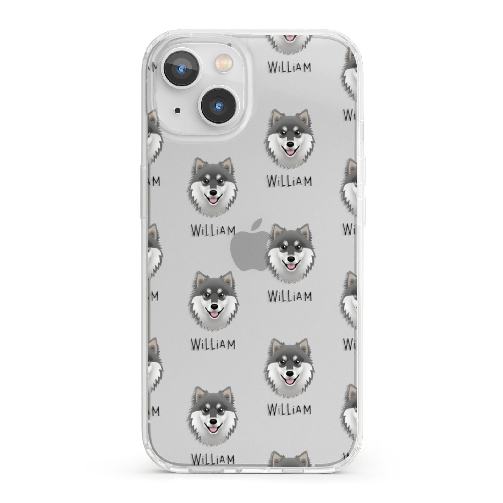 Finnish Lapphund Icon with Name iPhone 13 Clear Bumper Case