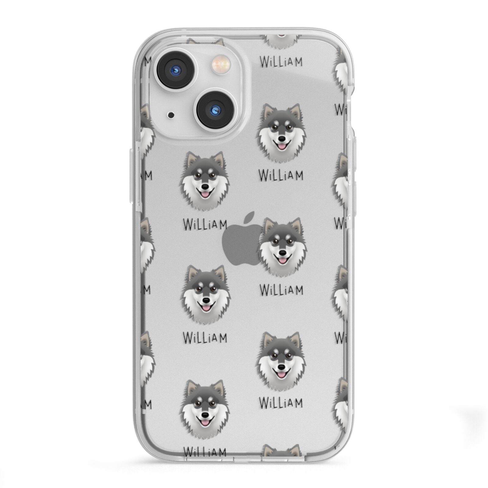 Finnish Lapphund Icon with Name iPhone 13 Mini TPU Impact Case with White Edges