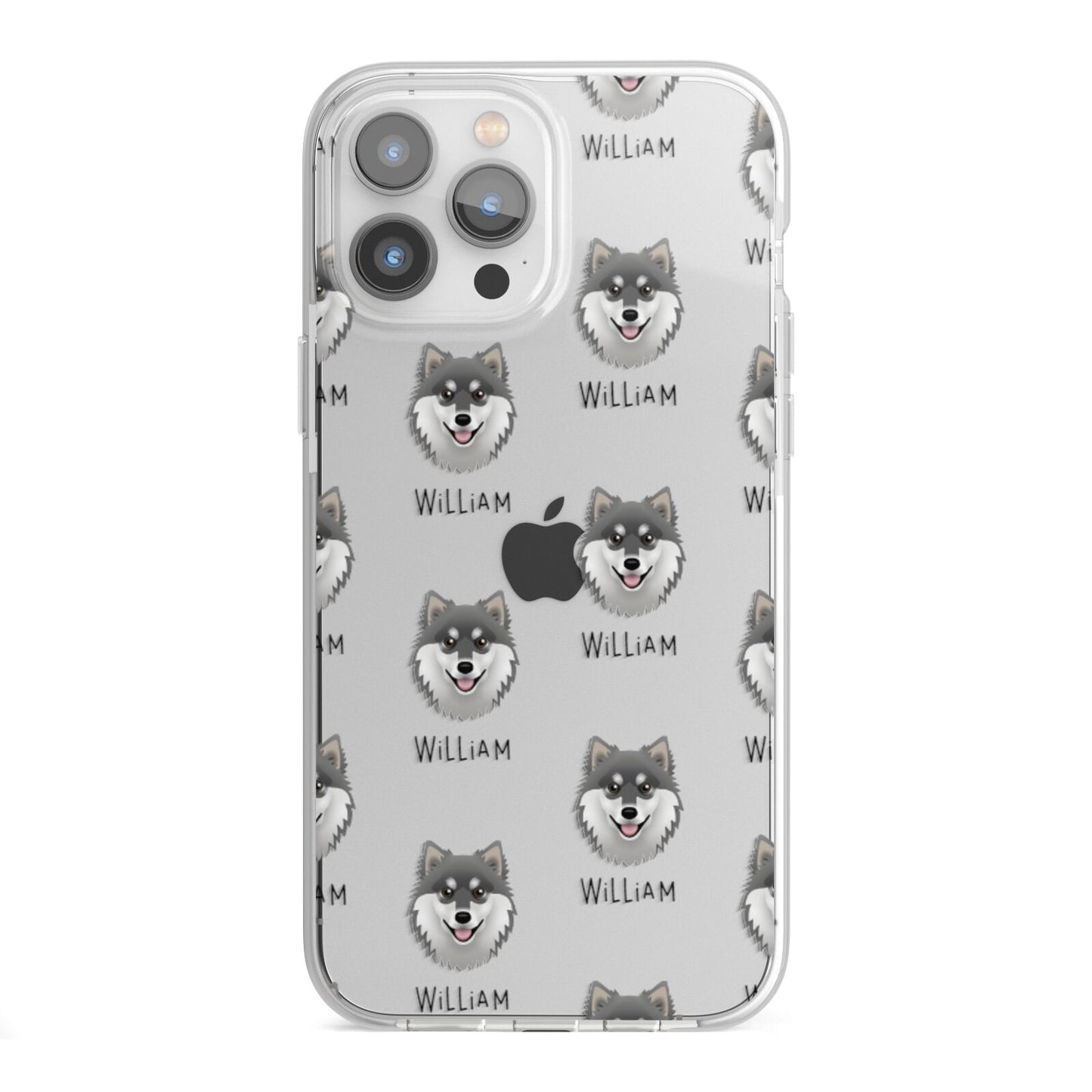 Finnish Lapphund Icon with Name iPhone 13 Pro Max TPU Impact Case with White Edges