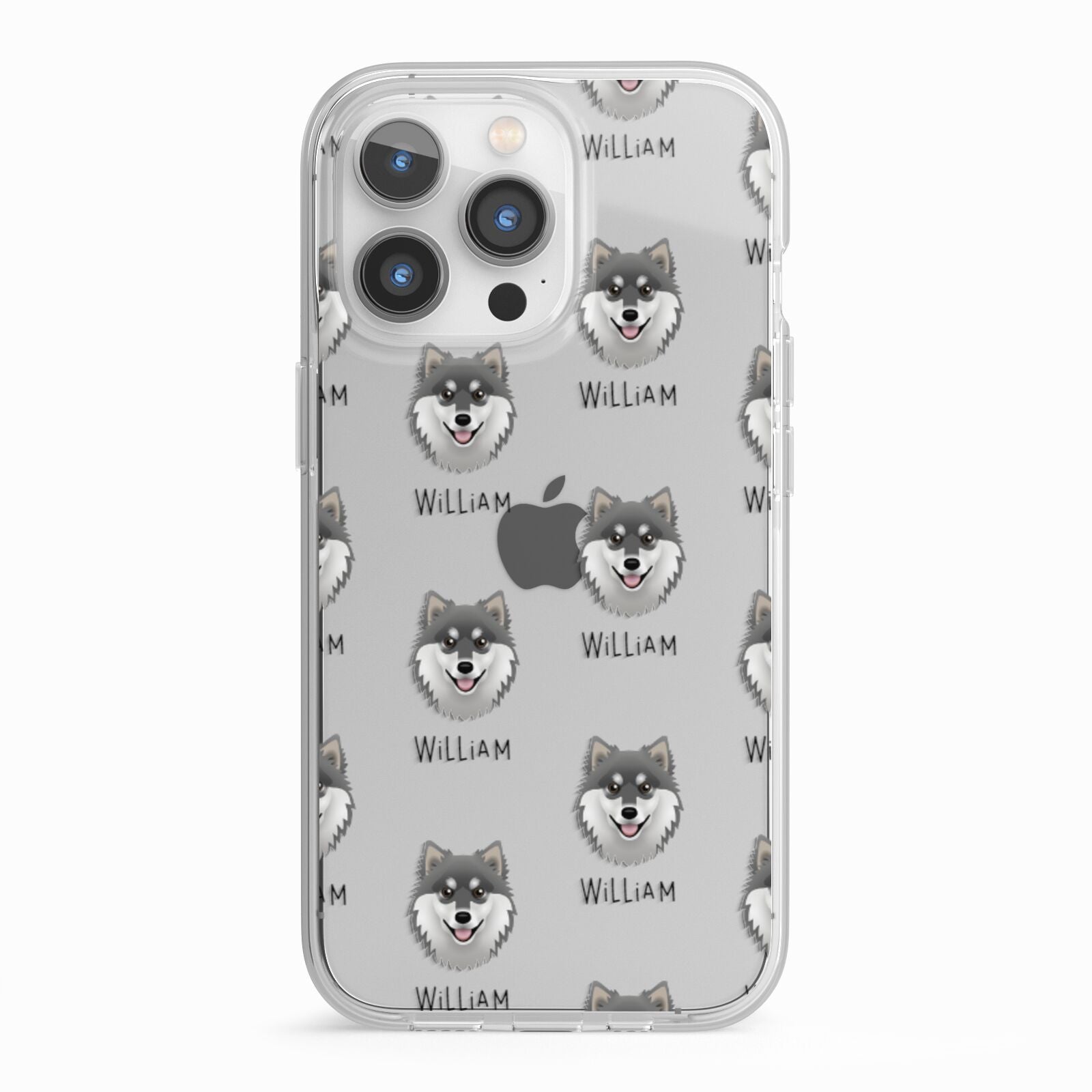 Finnish Lapphund Icon with Name iPhone 13 Pro TPU Impact Case with White Edges