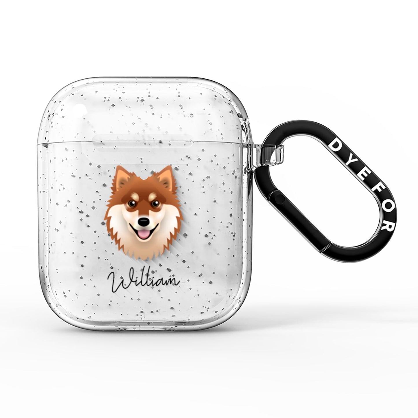 Finnish Lapphund Personalised AirPods Glitter Case