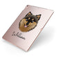 Finnish Lapphund Personalised Apple iPad Case on Rose Gold iPad Side View