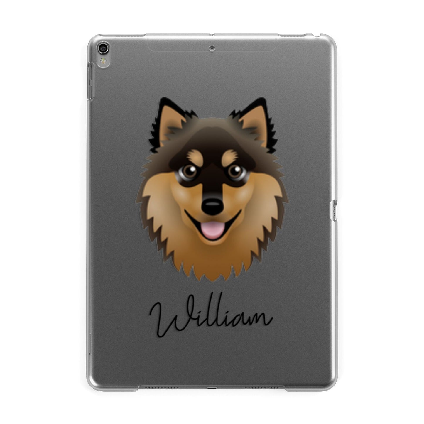 Finnish Lapphund Personalised Apple iPad Grey Case