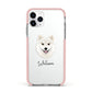 Finnish Lapphund Personalised Apple iPhone 11 Pro in Silver with Pink Impact Case