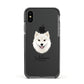 Finnish Lapphund Personalised Apple iPhone Xs Impact Case Black Edge on Black Phone