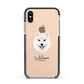 Finnish Lapphund Personalised Apple iPhone Xs Impact Case Black Edge on Gold Phone