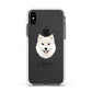 Finnish Lapphund Personalised Apple iPhone Xs Impact Case White Edge on Black Phone