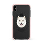 Finnish Lapphund Personalised Apple iPhone Xs Max Impact Case Pink Edge on Black Phone