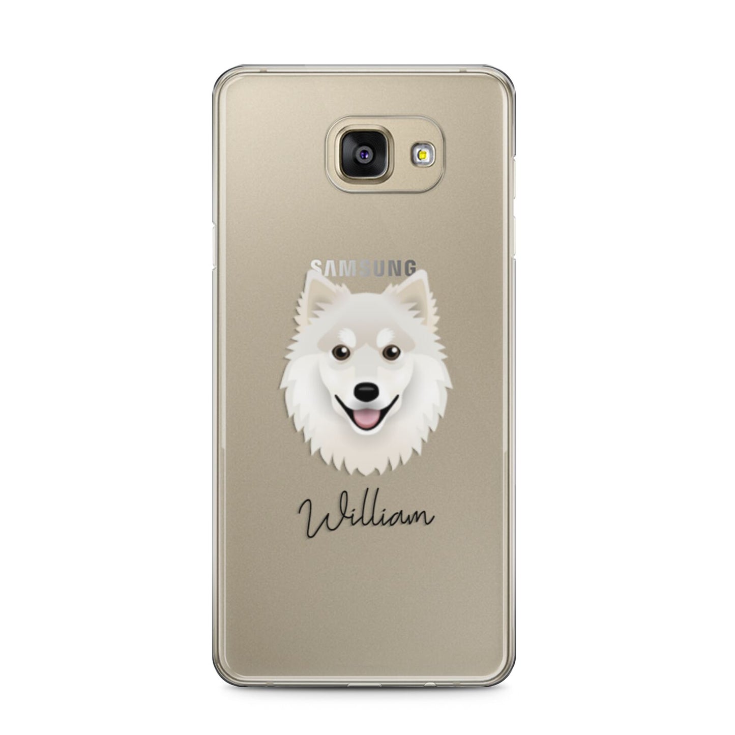 Finnish Lapphund Personalised Samsung Galaxy A5 2016 Case on gold phone