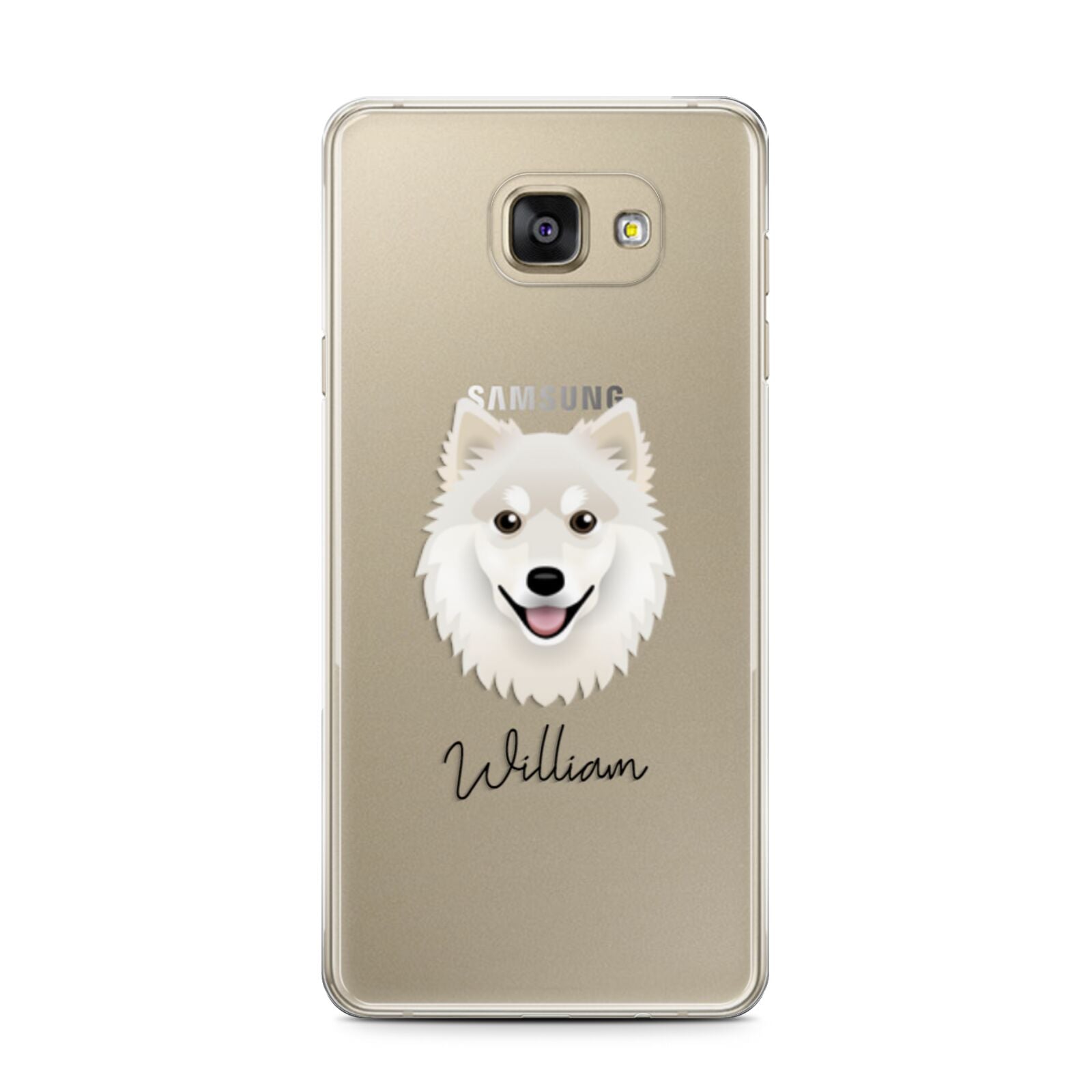 Finnish Lapphund Personalised Samsung Galaxy A7 2016 Case on gold phone