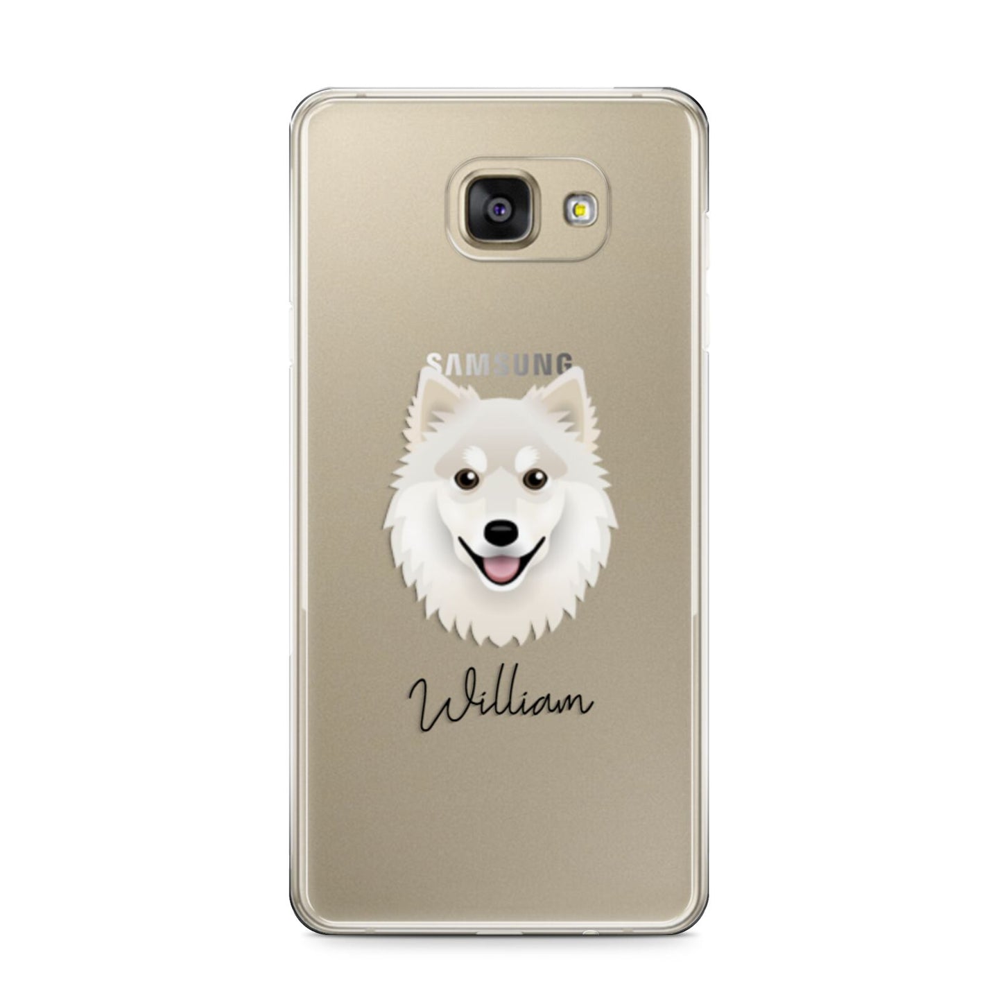 Finnish Lapphund Personalised Samsung Galaxy A9 2016 Case on gold phone