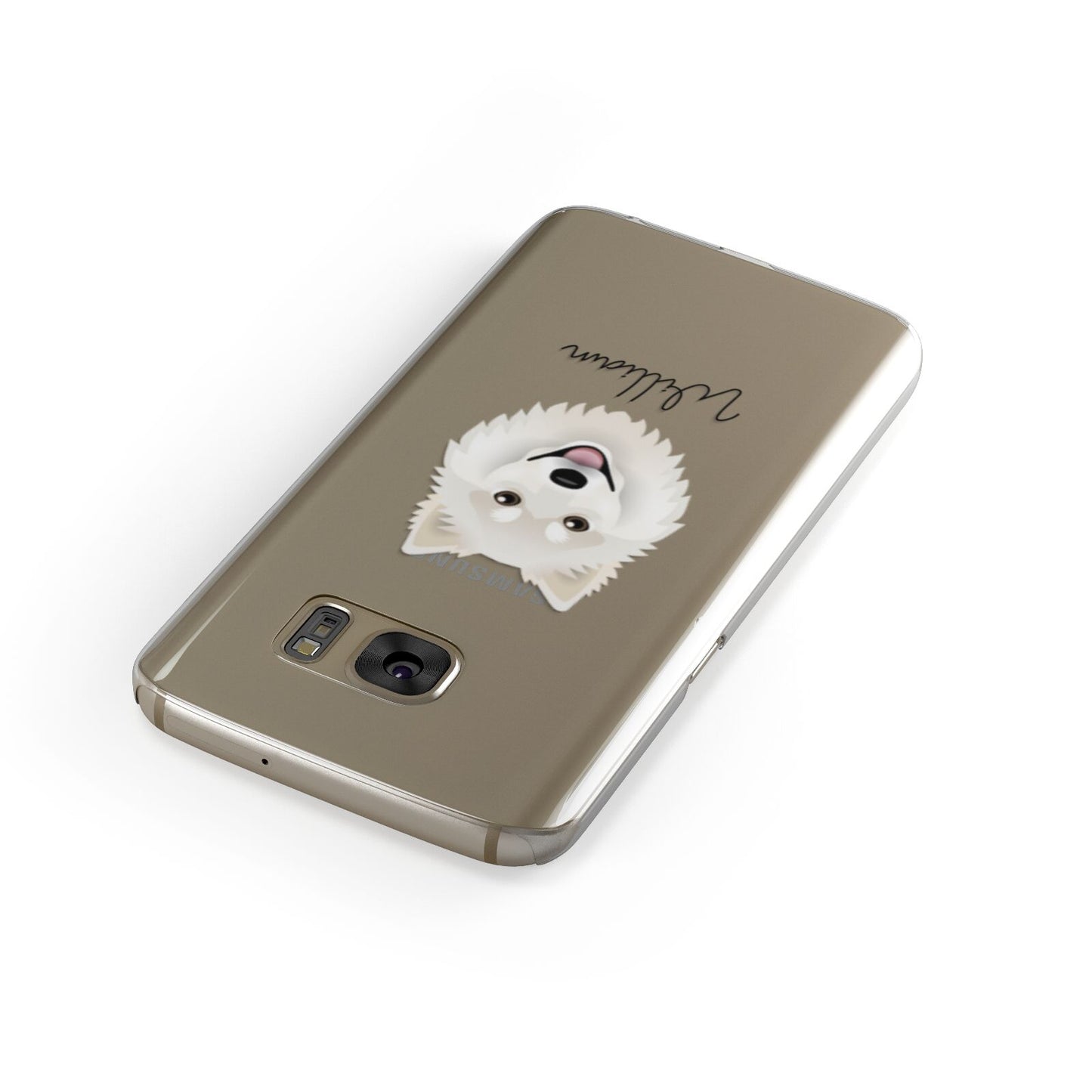 Finnish Lapphund Personalised Samsung Galaxy Case Front Close Up