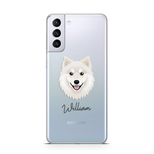 Finnish Lapphund Personalised Samsung S21 Plus Phone Case