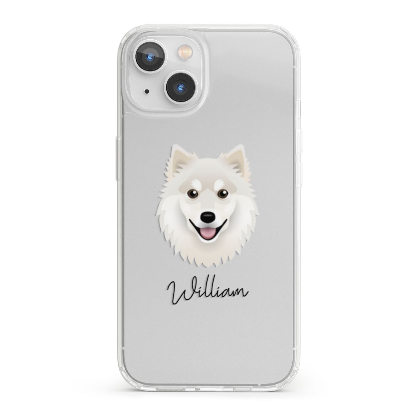 Finnish Lapphund Personalised iPhone 13 Clear Bumper Case