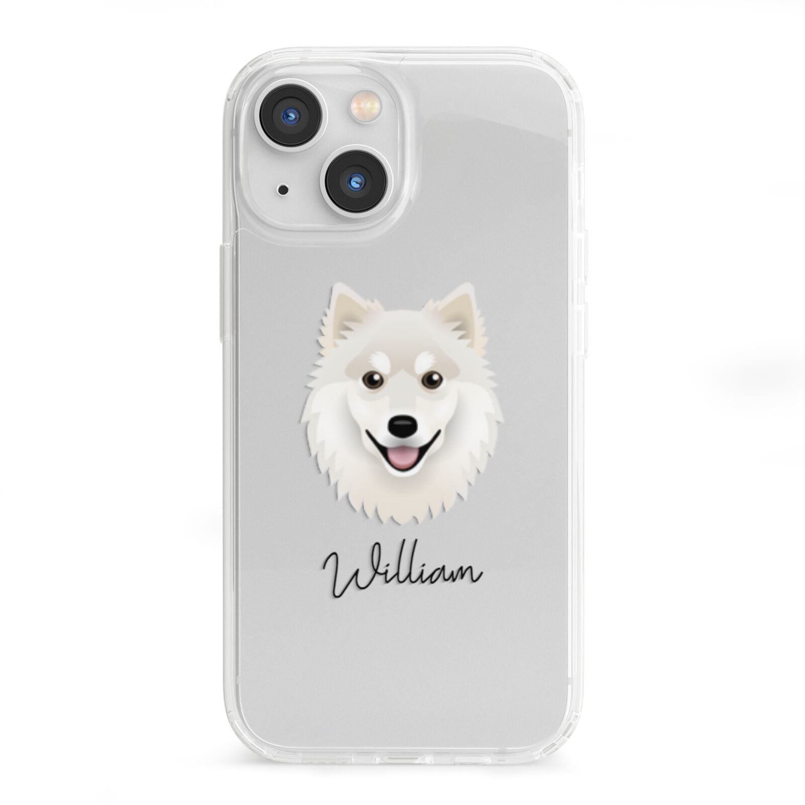Finnish Lapphund Personalised iPhone 13 Mini Clear Bumper Case
