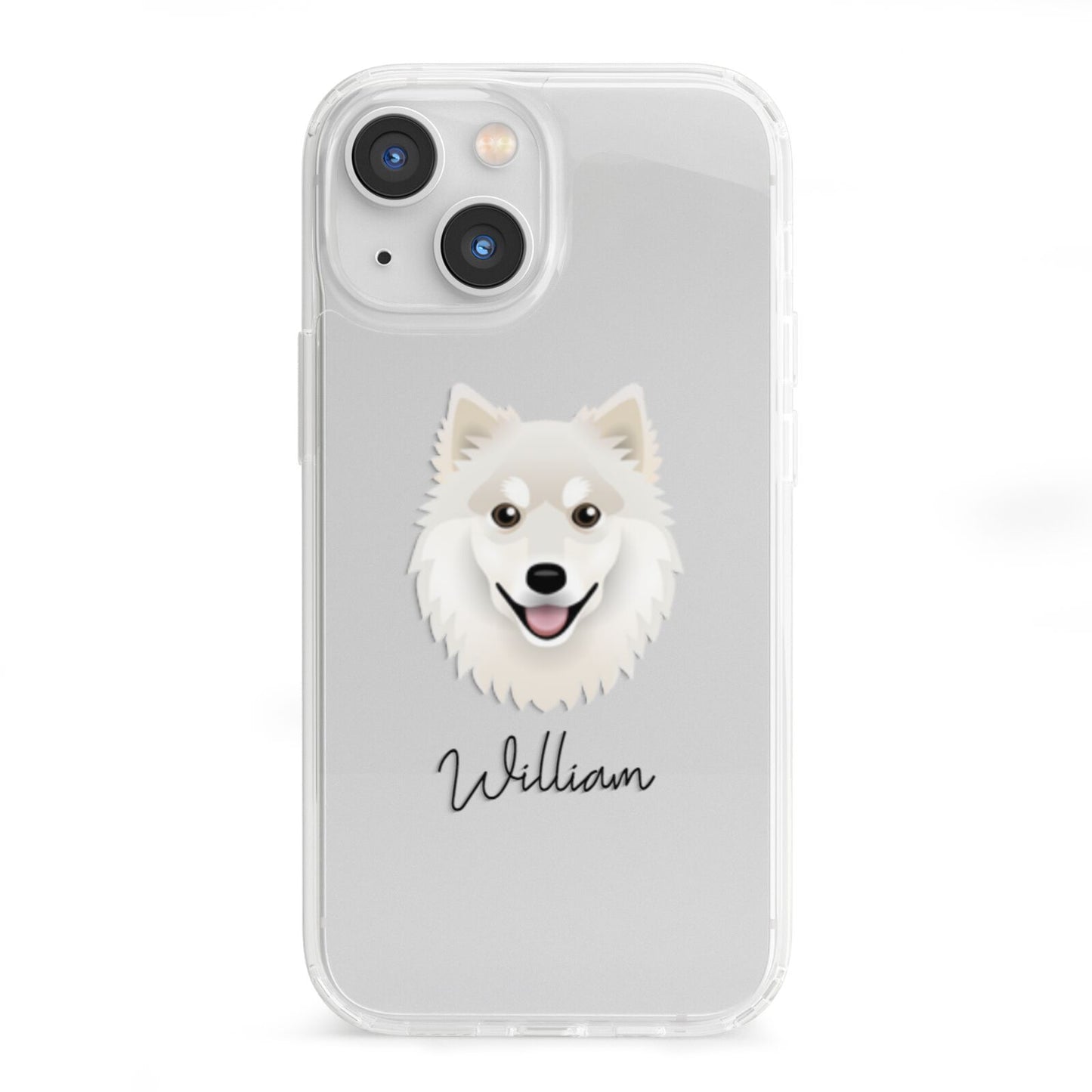 Finnish Lapphund Personalised iPhone 13 Mini Clear Bumper Case