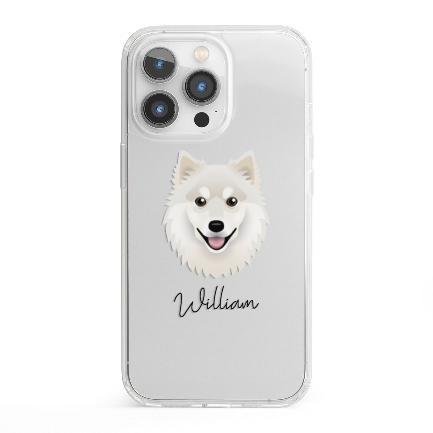 Finnish Lapphund Personalised iPhone 13 Pro Clear Bumper Case