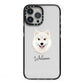 Finnish Lapphund Personalised iPhone 13 Pro Max Black Impact Case on Silver phone