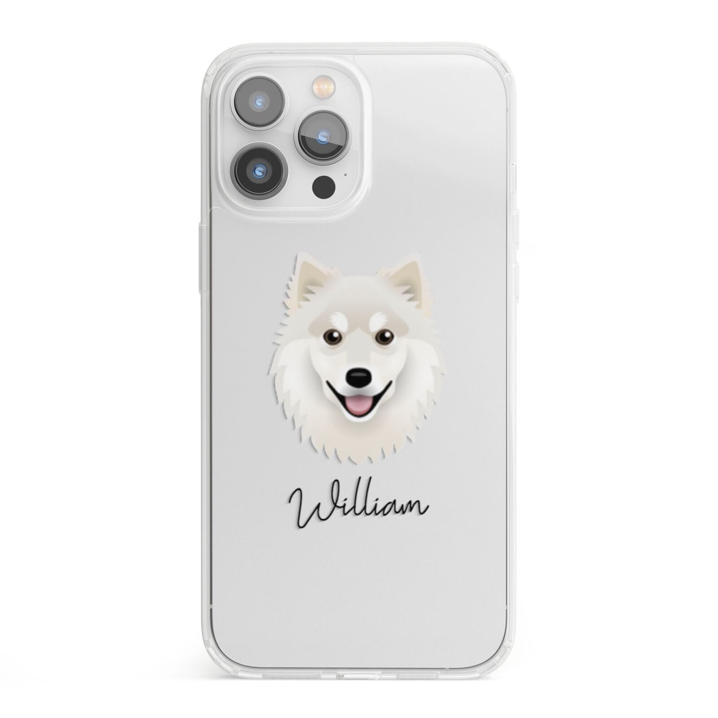 Finnish Lapphund Personalised iPhone 13 Pro Max Clear Bumper Case