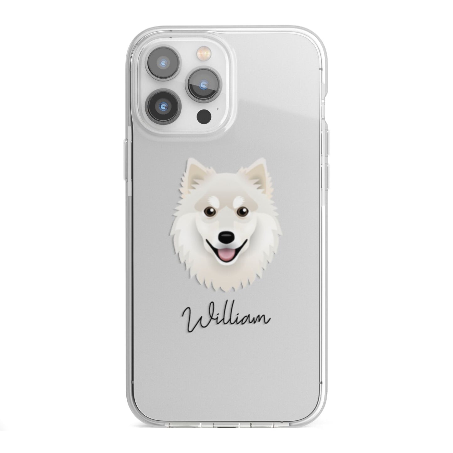 Finnish Lapphund Personalised iPhone 13 Pro Max TPU Impact Case with White Edges