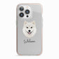 Finnish Lapphund Personalised iPhone 13 Pro TPU Impact Case with Pink Edges
