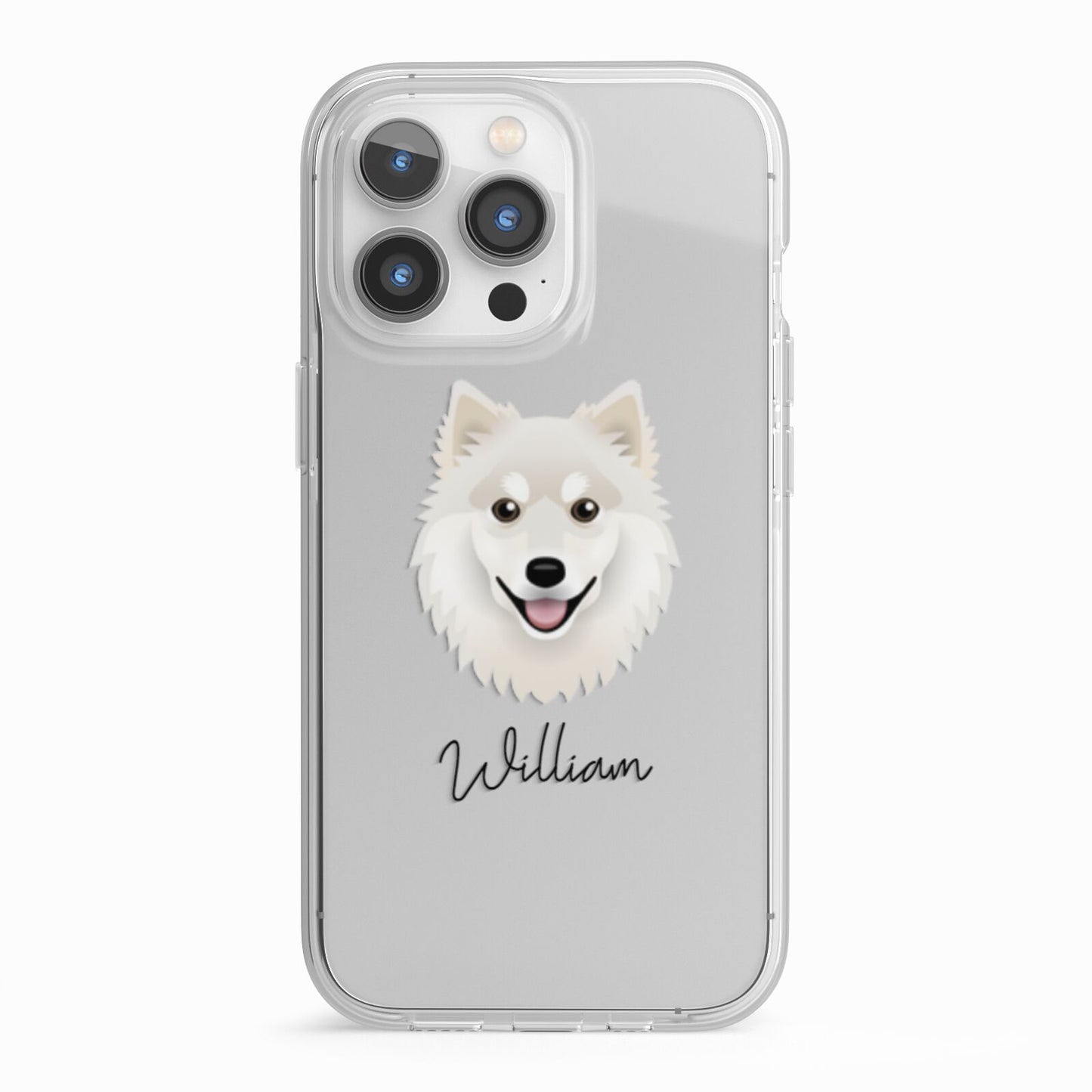 Finnish Lapphund Personalised iPhone 13 Pro TPU Impact Case with White Edges