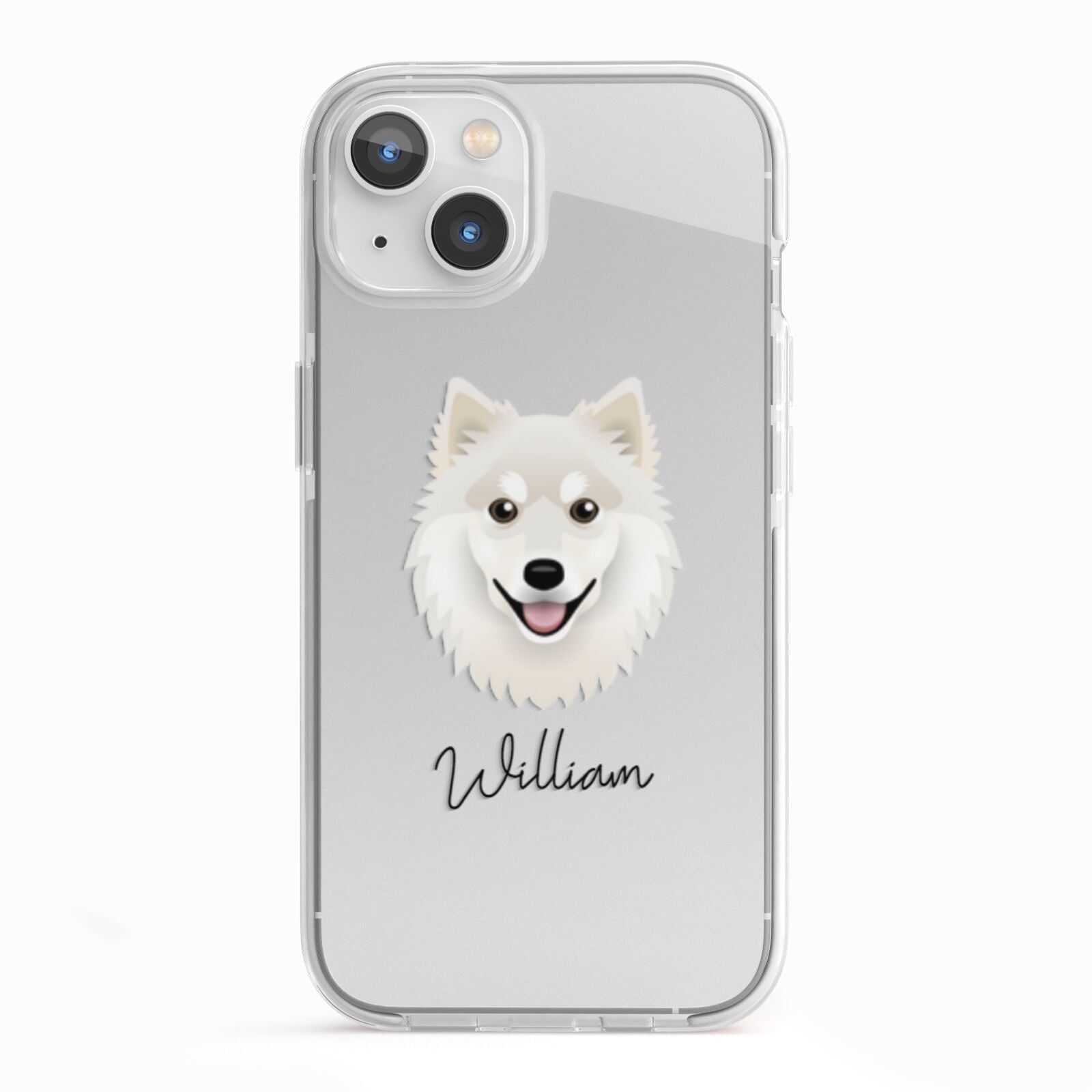 Finnish Lapphund Personalised iPhone 13 TPU Impact Case with White Edges