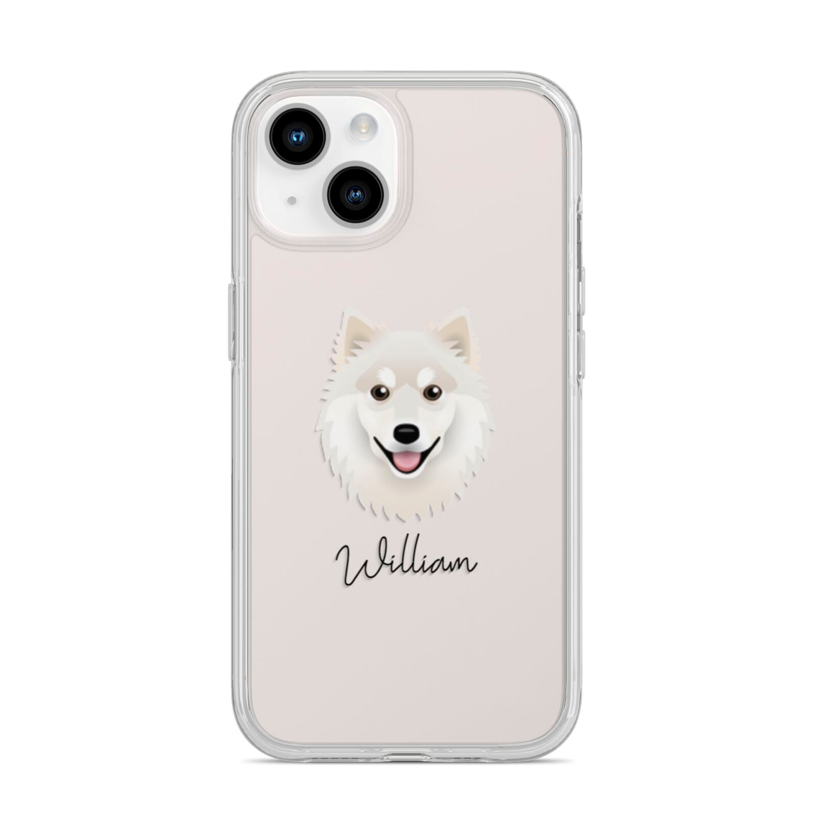 Finnish Lapphund Personalised iPhone 14 Clear Tough Case Starlight