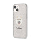 Finnish Lapphund Personalised iPhone 14 Glitter Tough Case Starlight Angled Image