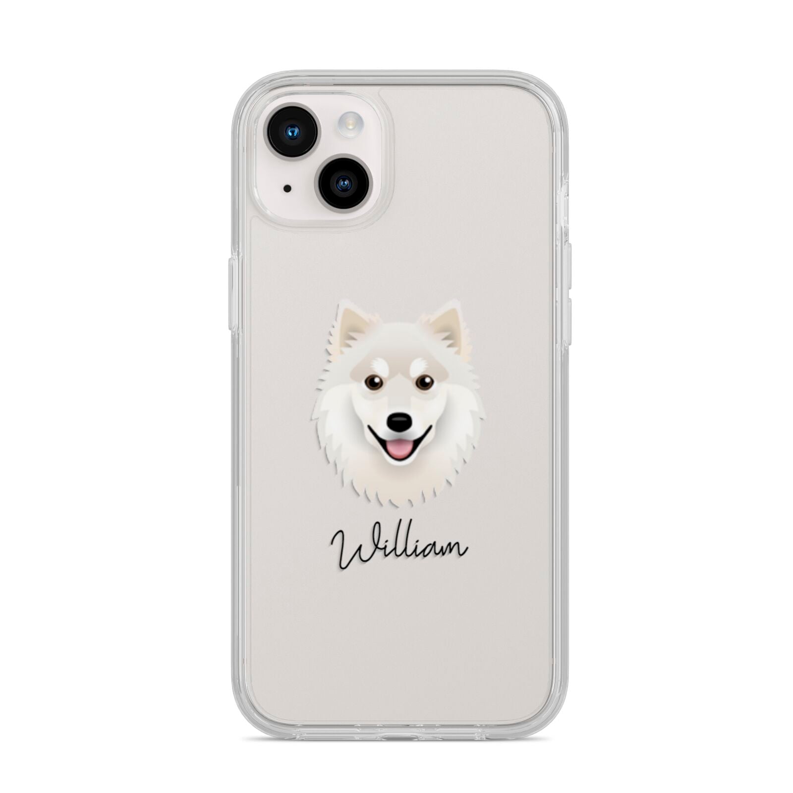 Finnish Lapphund Personalised iPhone 14 Plus Clear Tough Case Starlight