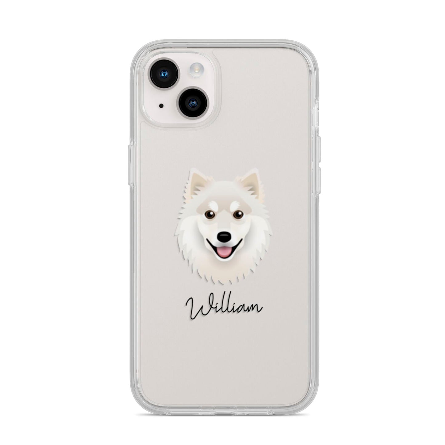 Finnish Lapphund Personalised iPhone 14 Plus Clear Tough Case Starlight