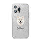 Finnish Lapphund Personalised iPhone 14 Pro Max Glitter Tough Case Silver
