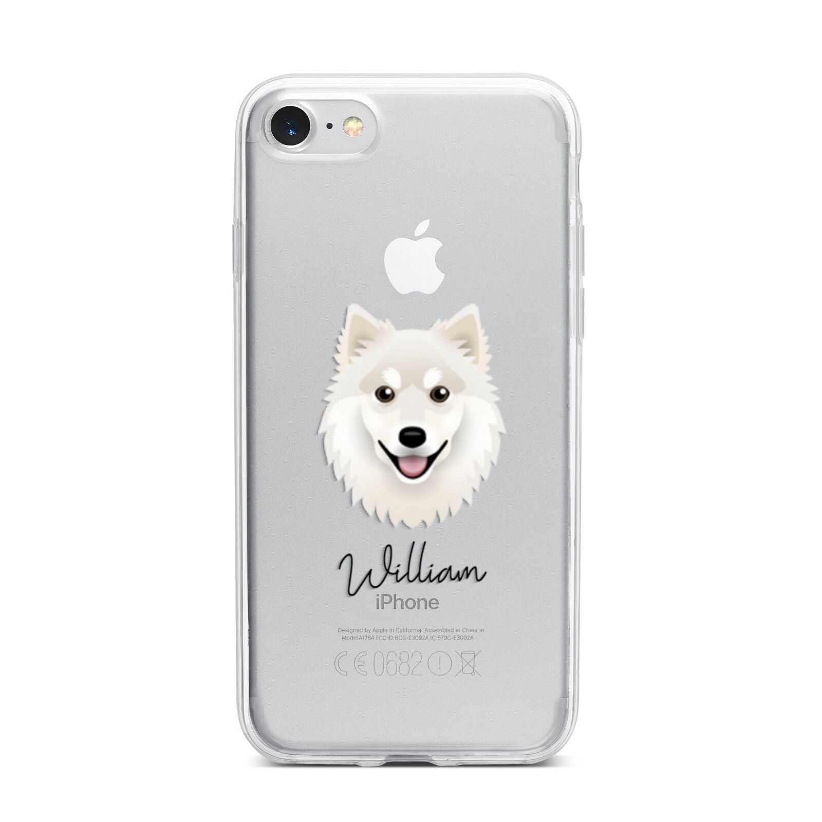 Finnish Lapphund Personalised iPhone 7 Bumper Case on Silver iPhone