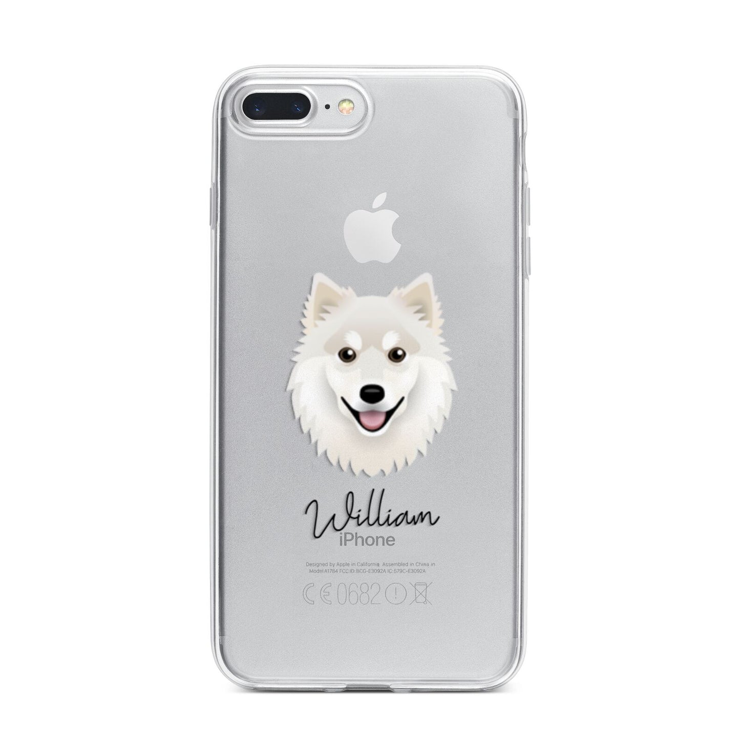 Finnish Lapphund Personalised iPhone 7 Plus Bumper Case on Silver iPhone