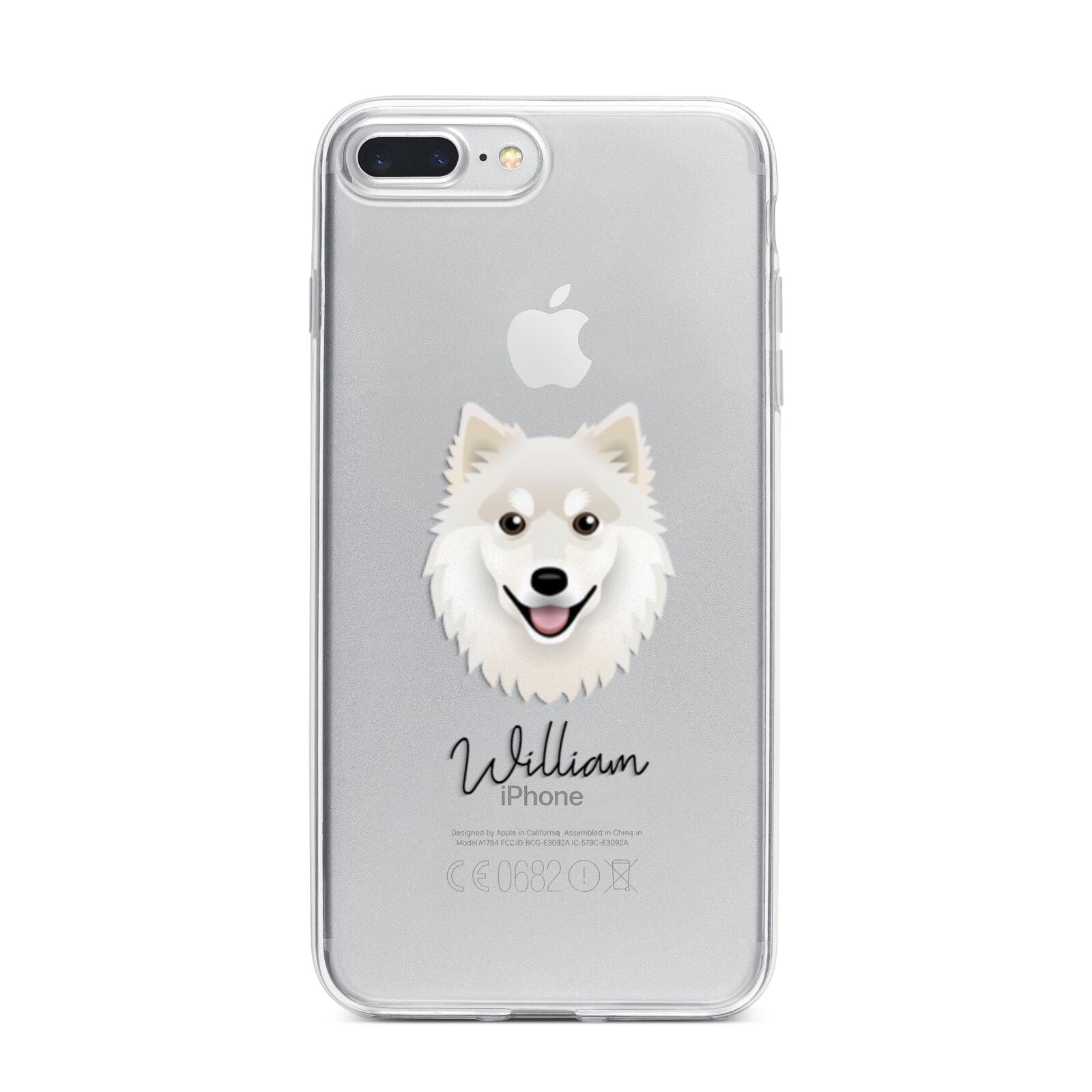 Finnish Lapphund Personalised iPhone 7 Plus Bumper Case on Silver iPhone