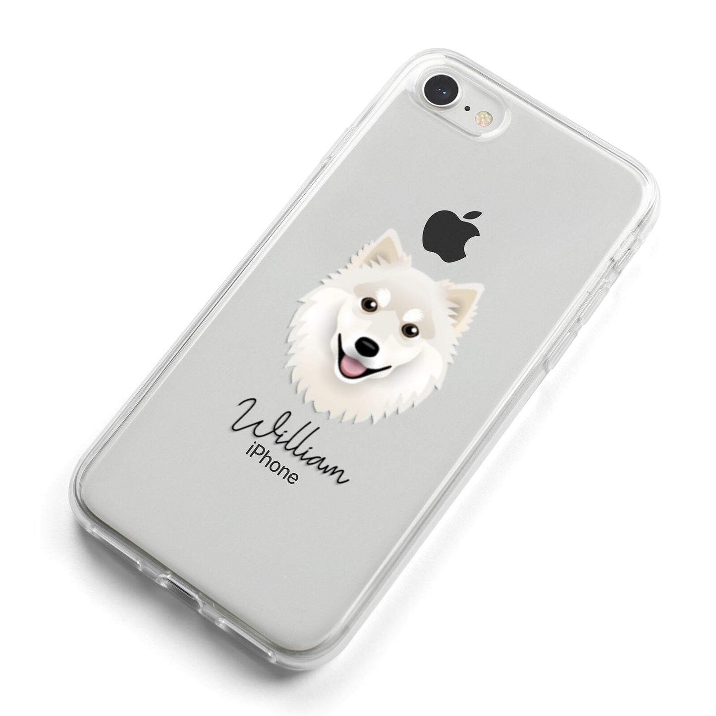 Finnish Lapphund Personalised iPhone 8 Bumper Case on Silver iPhone Alternative Image