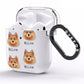 Finnish Spitz Icon with Name AirPods Clear Case Side Image