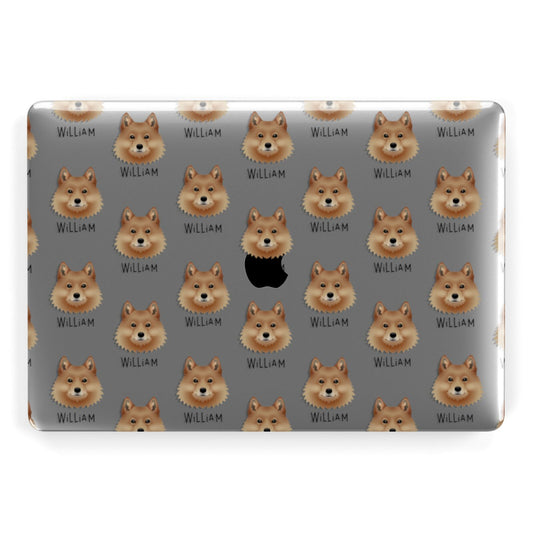 Finnish Spitz Icon with Name Apple MacBook Case