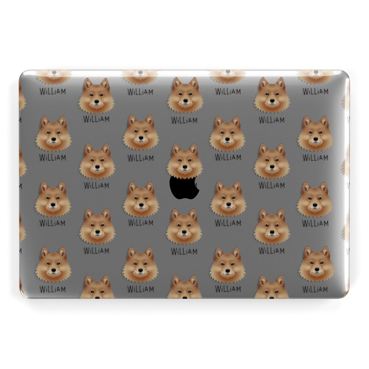 Finnish Spitz Icon with Name Apple MacBook Case