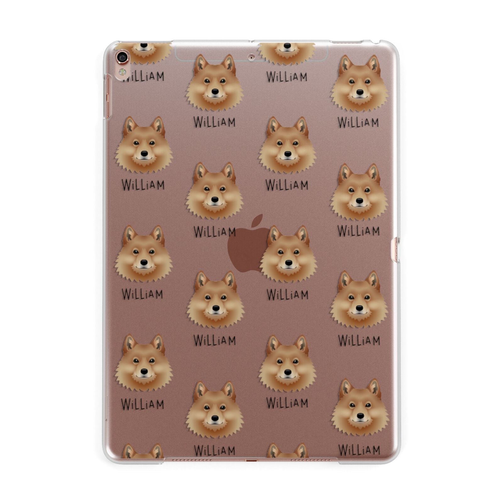 Finnish Spitz Icon with Name Apple iPad Rose Gold Case