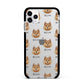 Finnish Spitz Icon with Name Apple iPhone 11 Pro Max in Silver with Black Impact Case