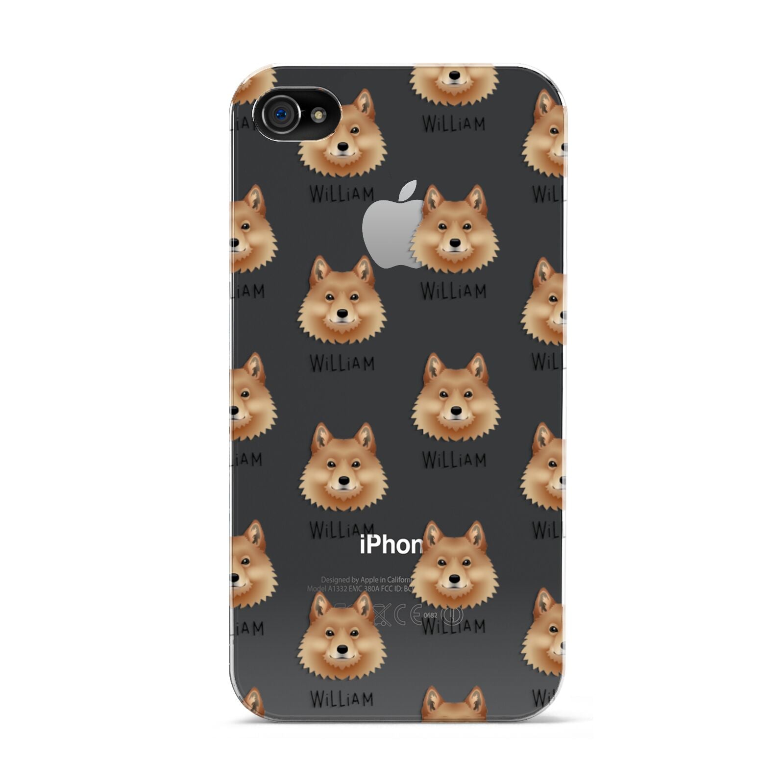 Finnish Spitz Icon with Name Apple iPhone 4s Case