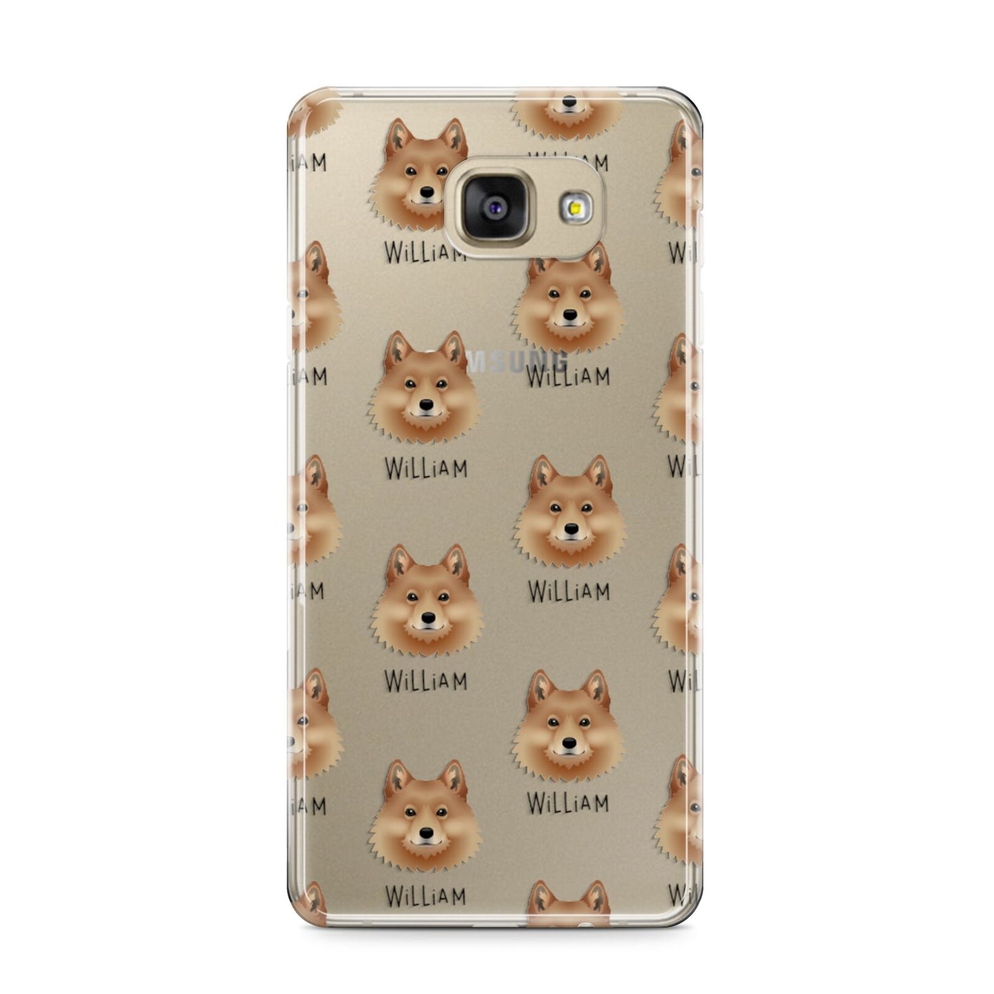 Finnish Spitz Icon with Name Samsung Galaxy A9 2016 Case on gold phone