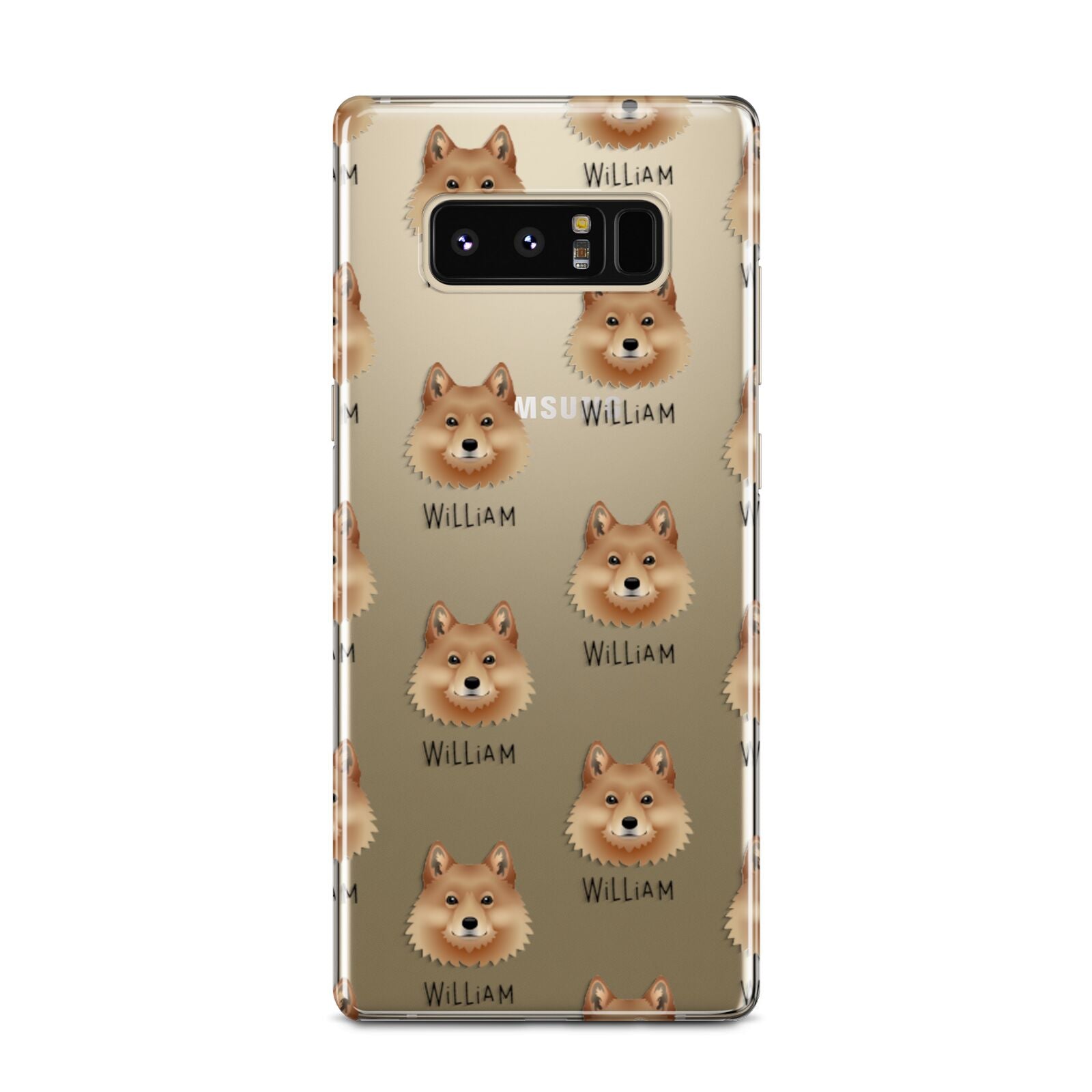Finnish Spitz Icon with Name Samsung Galaxy Note 8 Case