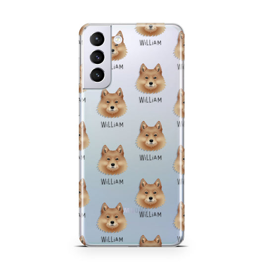 Finnish Spitz Icon with Name Samsung S21 Plus Phone Case