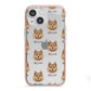 Finnish Spitz Icon with Name iPhone 13 Mini TPU Impact Case with Pink Edges