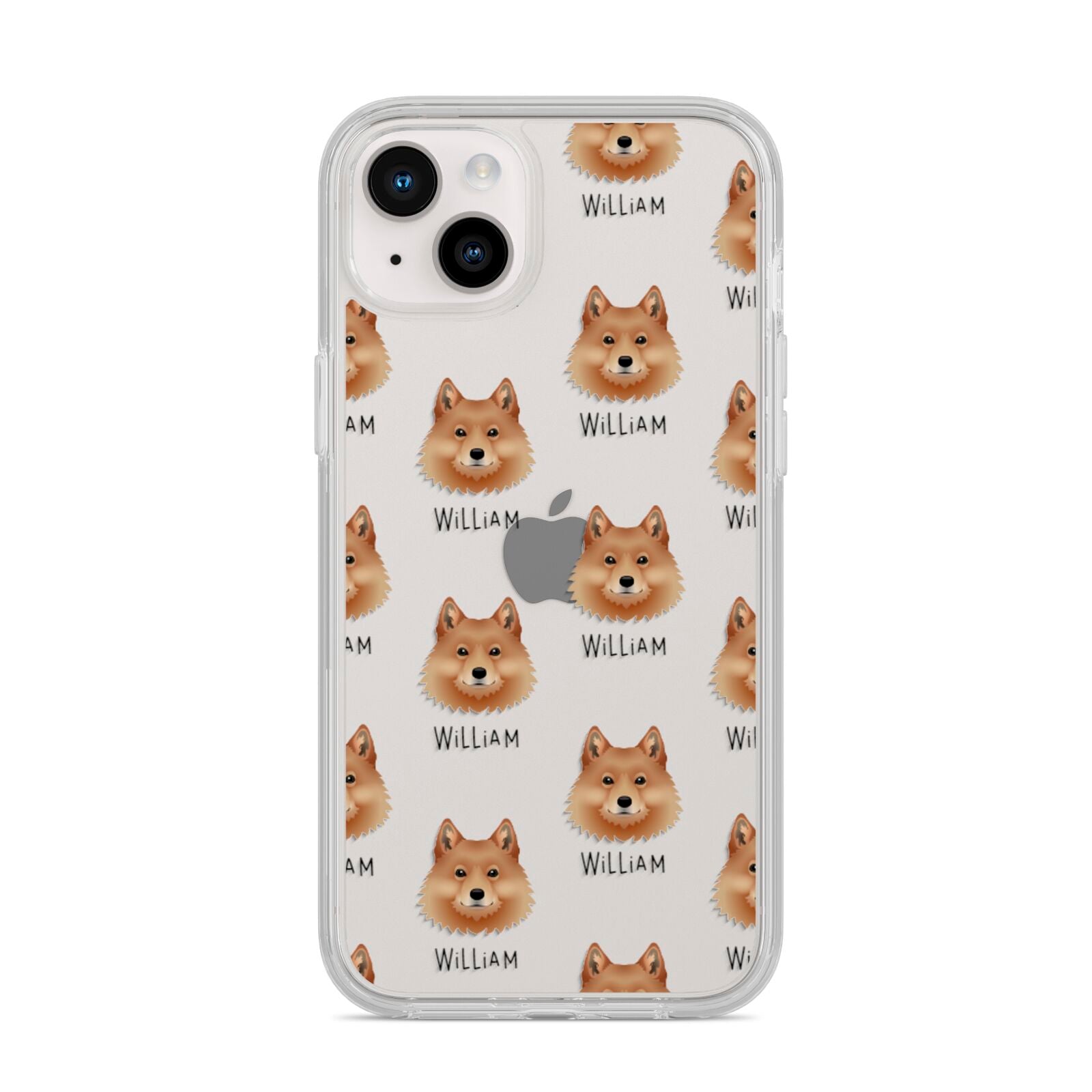 Finnish Spitz Icon with Name iPhone 14 Plus Clear Tough Case Starlight