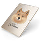 Finnish Spitz Personalised Apple iPad Case on Gold iPad Side View